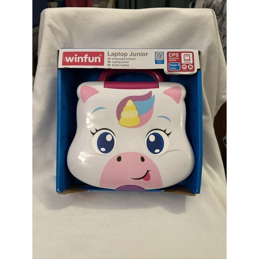Unicorn character laptop with early learning concepts Cute laptop with magic New